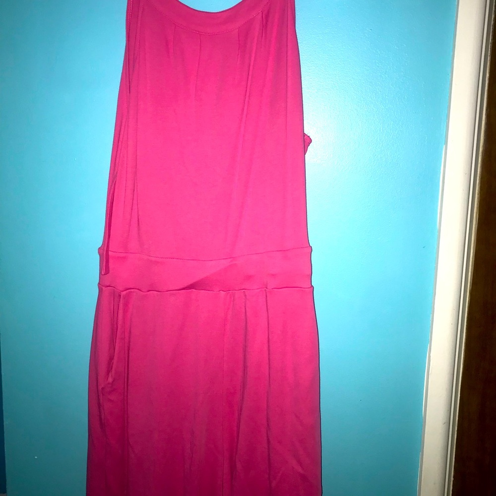 Shorts romper tie neck